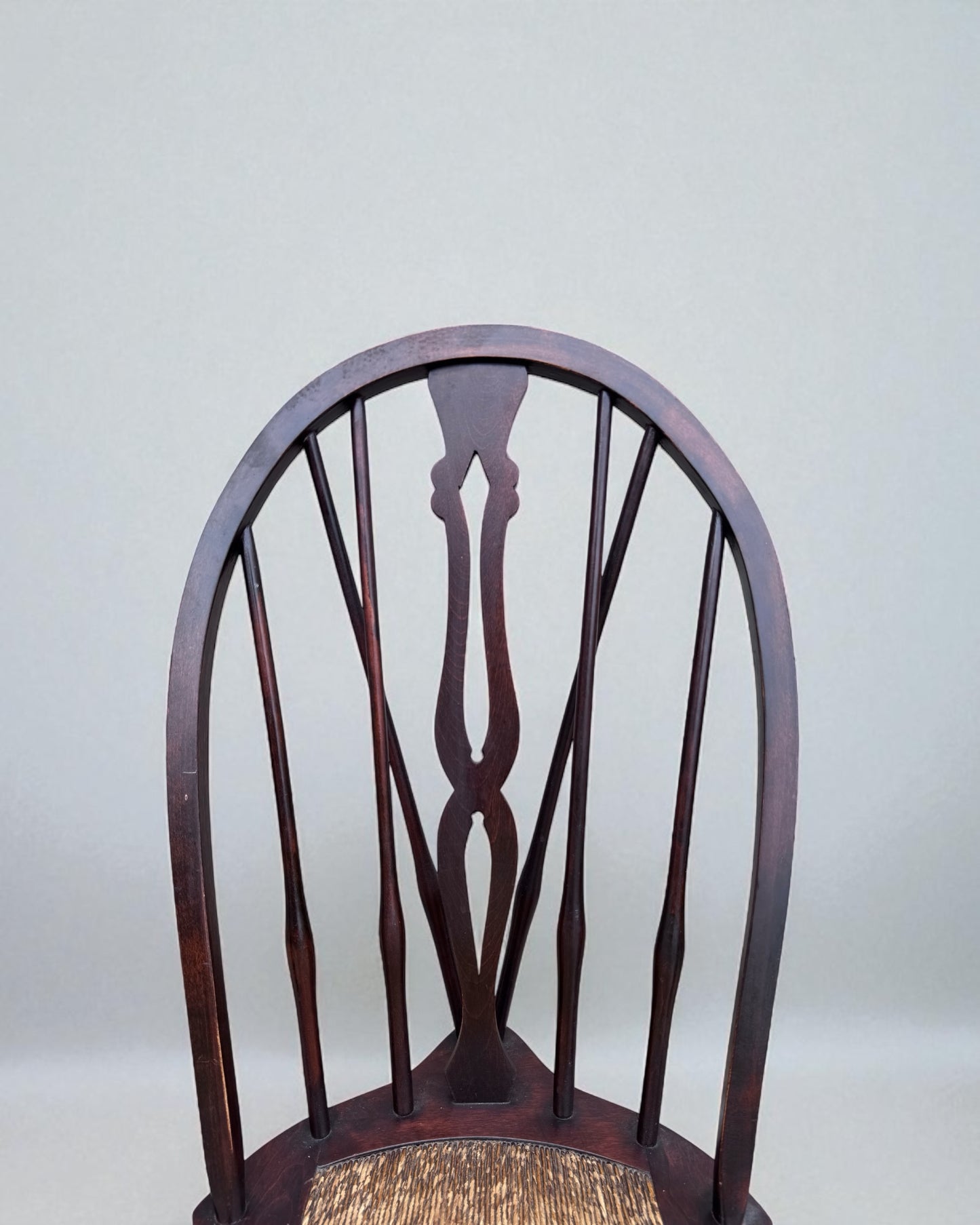 Vintage Bow-Back Chair with Rush Seat-Classic Accent Seating