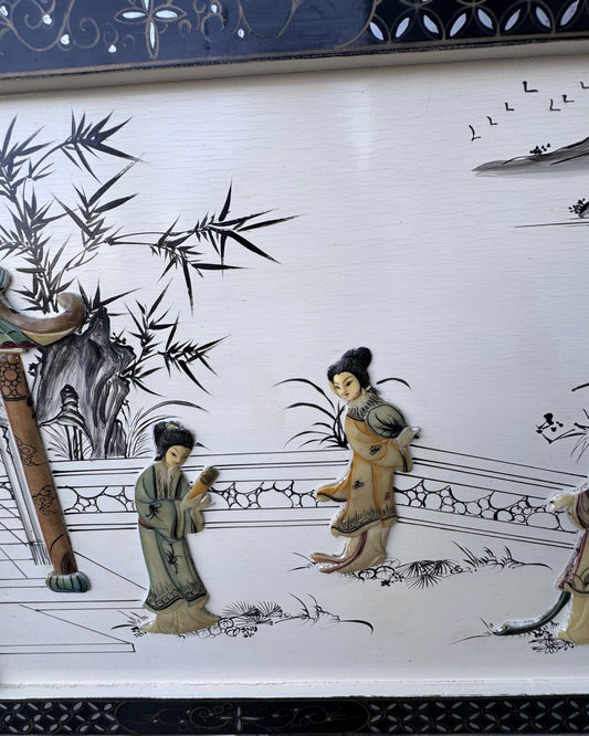 Asian Acrylic Original Hand Painted Art Made in Macau (40”x20”)