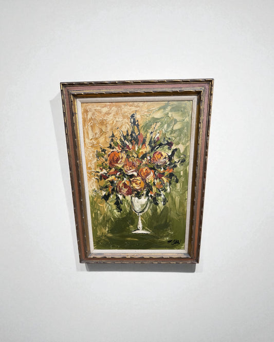 Large Original Floral oil Painting by Etta Benjamin Cien