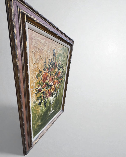 Large Original Floral oil Painting by Etta Benjamin Cien