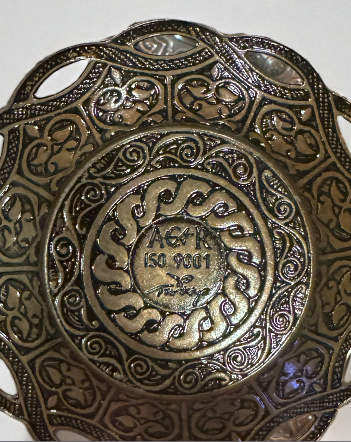 Ornate Turkish Coffee Cup Set with Tray (2 Cups)