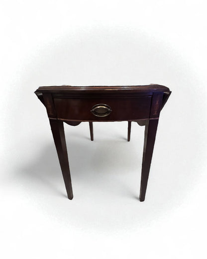 Pembroke Leather Top drop leaf table