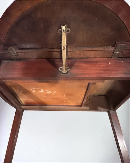 Pembroke Leather Top drop leaf table
