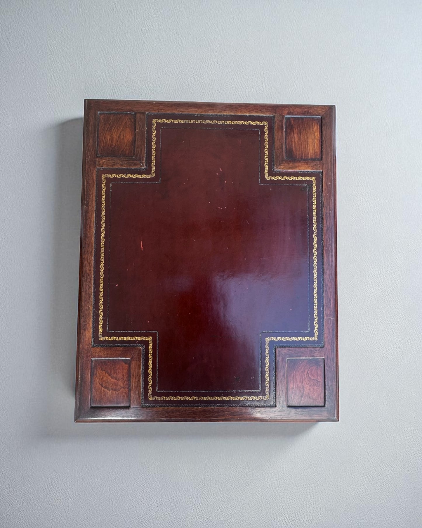 Pair of Leather Top Zangerie  Chippendale Style Table